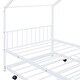 preview thumbnail 13 of 14, Metal Twin Size House Bed with Twin Size Trundle