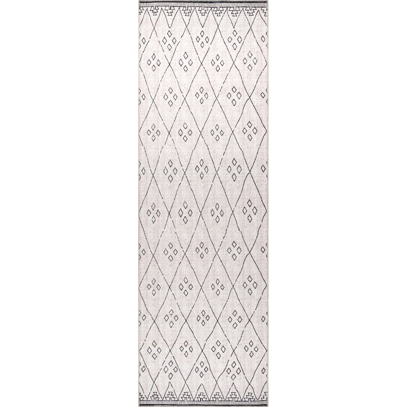 Nuloom Sydney SpinClean Machine Washable Diamond Trellis Area Rug