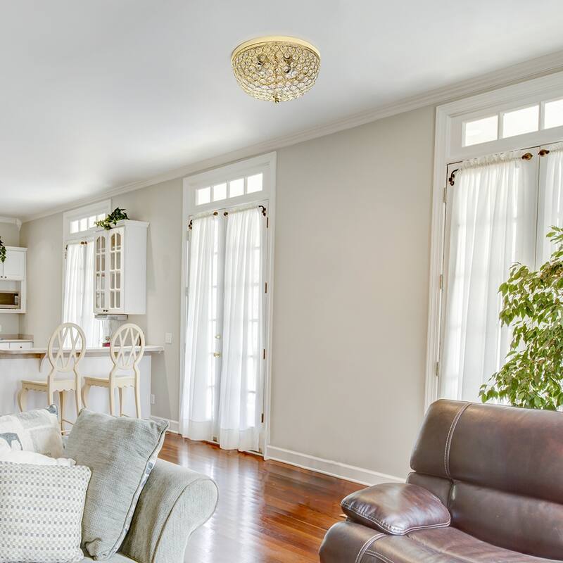 Light Elipse Crystal Flush Mount Ceiling Light