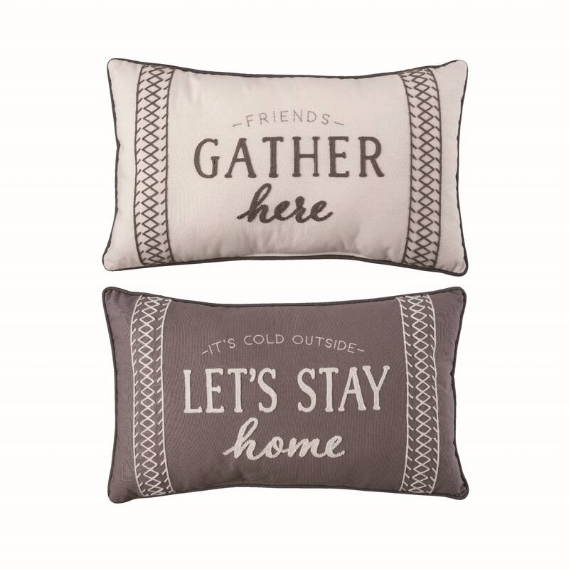 Transpac Polyester 20 in. Multicolor Autumn Reversible Seasons Pillow - Mutlicolor