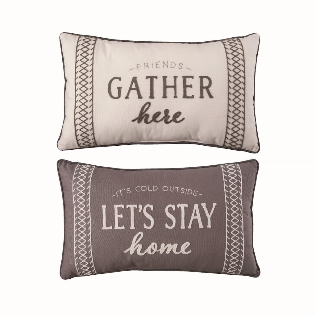 Transpac Polyester 20 in. Multicolor Autumn Reversible Seasons Pillow - Mutlicolor