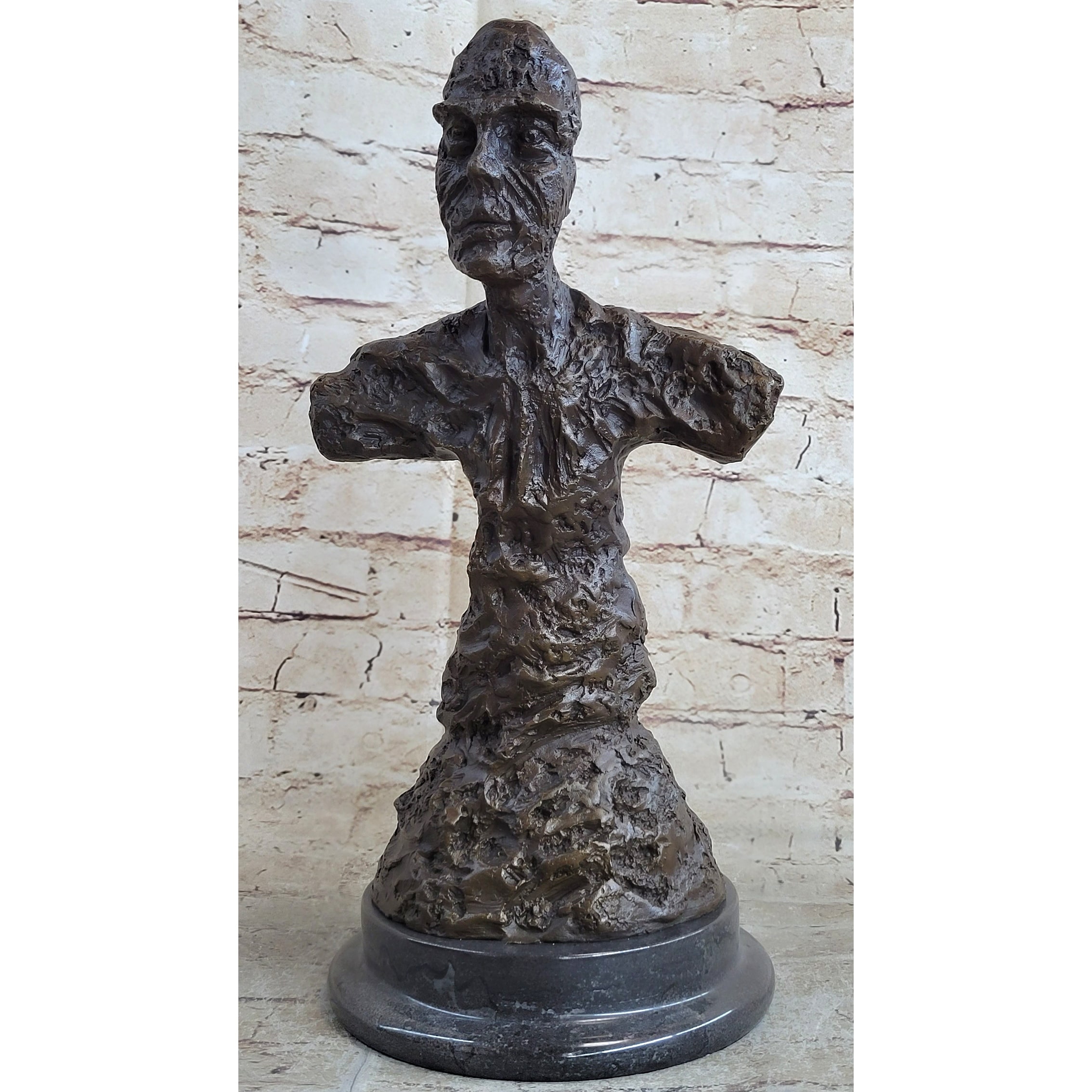 Bust Of Diego Surreal Male Sculpture Bronze Statue By Alberto Giacometti 15 Inches X 7 Inches