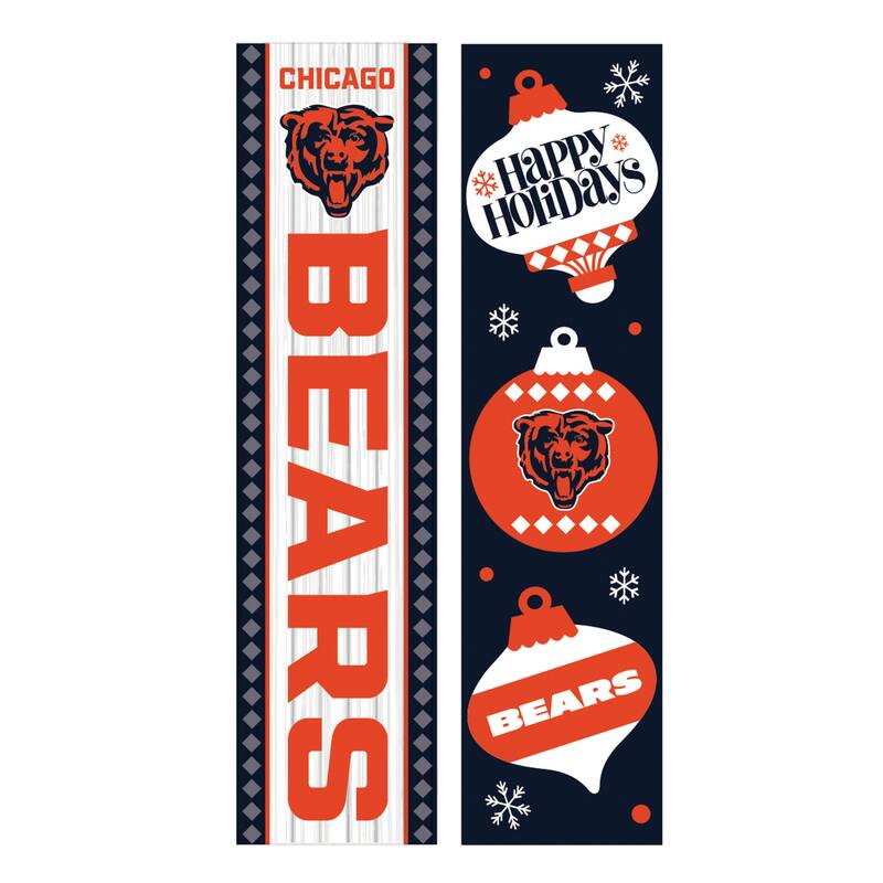 47" Double Sided Seasonal Porch Leaner, Chicago Bears - 47" x 11.25"