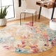 preview thumbnail 1 of 11, SAFAVIEH Monaco Stelvia Boho Abstract Rug 6'7" Round - Ivory/Multi - Round