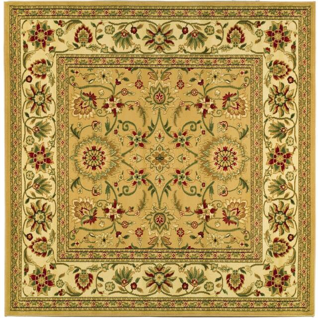SAFAVIEH Lyndhurst Ambrogina Traditional Area Rug - 6' x 6' Square - Beige/Ivory