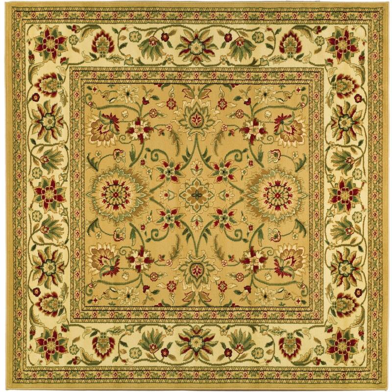 SAFAVIEH Lyndhurst Ambrogina Traditional Area Rug - 8' x 8' Square - Beige/Ivory