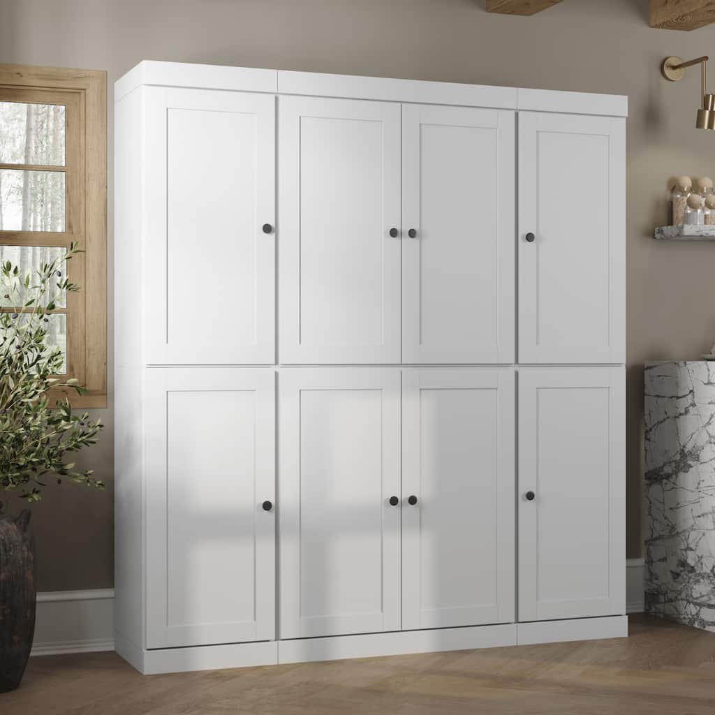 Palace Imports 100% Solid Wood 65" Pantry Cabinet with Shaker Doors and Adjustable Shelves
