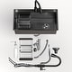 preview thumbnail 1 of 19, Stainless Steel Drop In Single Bowl Kitchen Sinks with Faucet 28*18*8 - Black