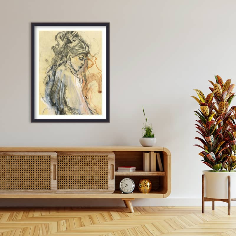 Emphasizing Fluid Lines And Textures by Ute Rathmann Wood Framed Wall Art Print