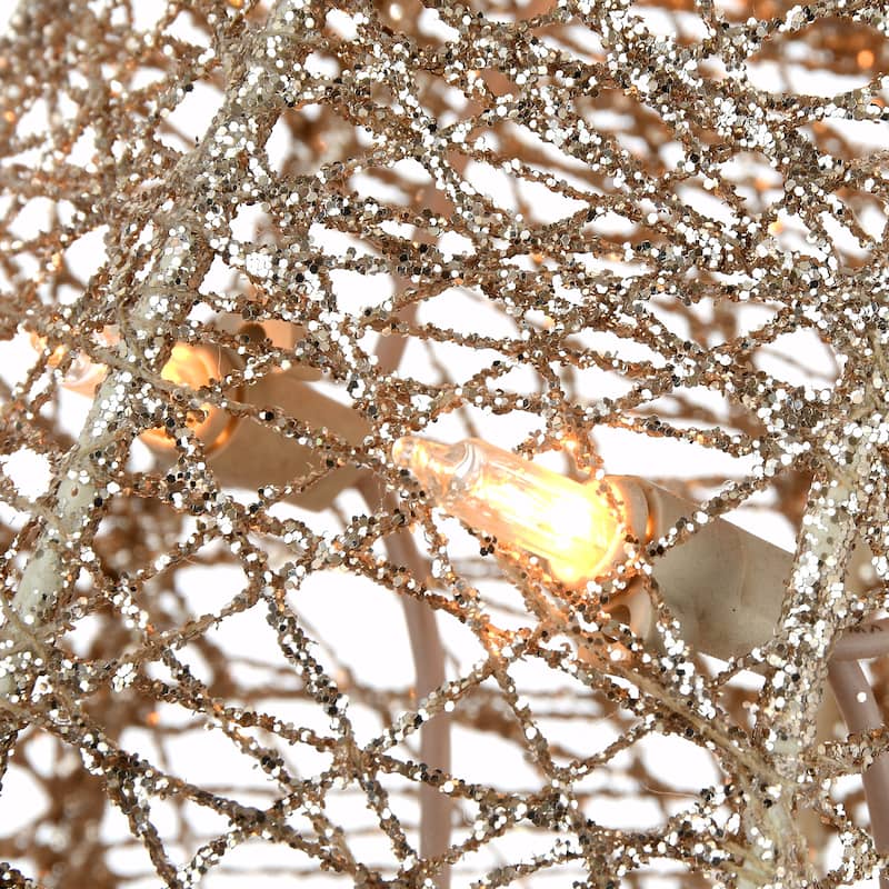 National Tree Company 38 in. Pre-Lit Christmas Fawn and Doe Outdoor Decoration - Champagne - 38 in