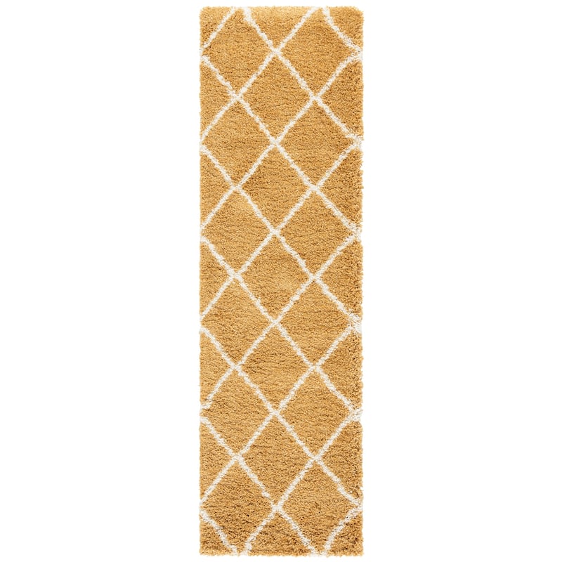 SAFAVIEH Hudson Shag Estella Diamond Trellis 2-inch Thick Rug