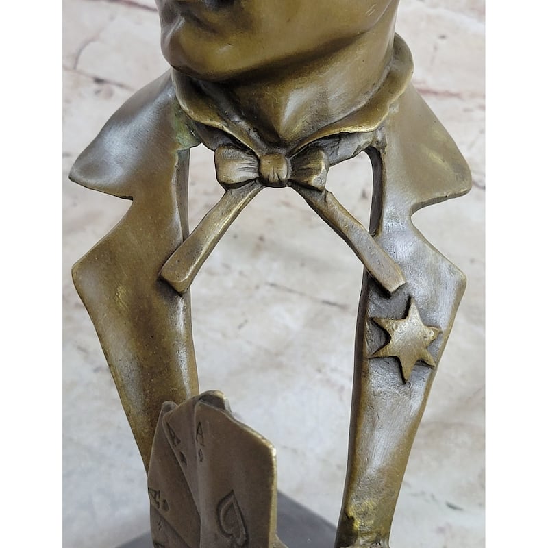 Doc Holiday Playing Cards Gambling Wild West Ok Corral Bronze Statue Sculpture Figure