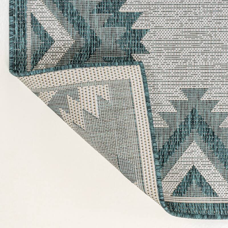 JONATHAN Y Aimee Geometric Moroccan Diamond Black/Cream Indoor/Outdoor Area Rug