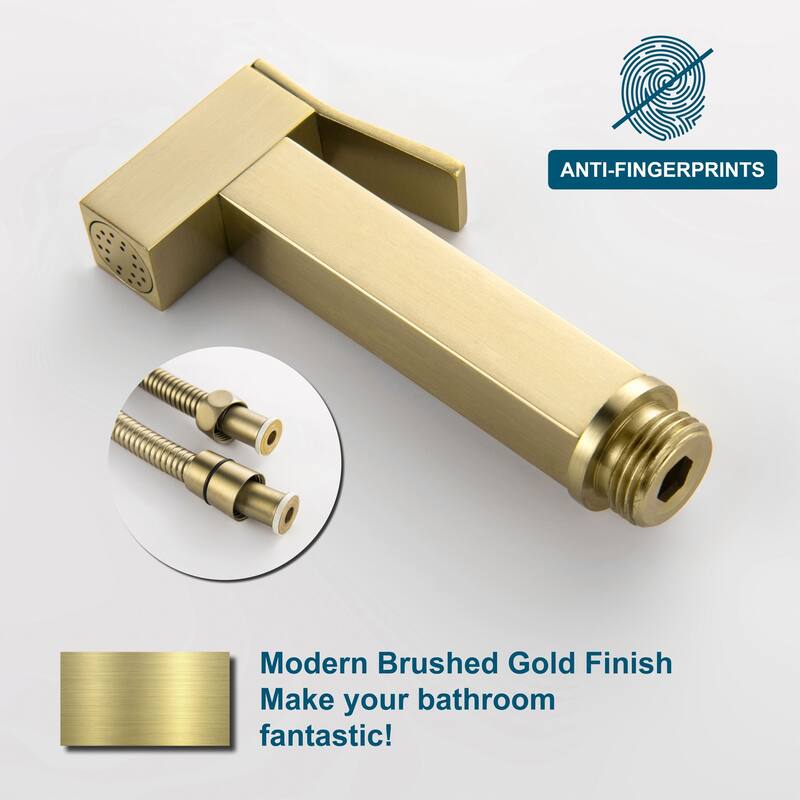Handheld Bidet Sprayer Stainless Steel Bidet Hand Held Sprayer for Toilet Shattaf Toilet Attachment With Mixer Valve