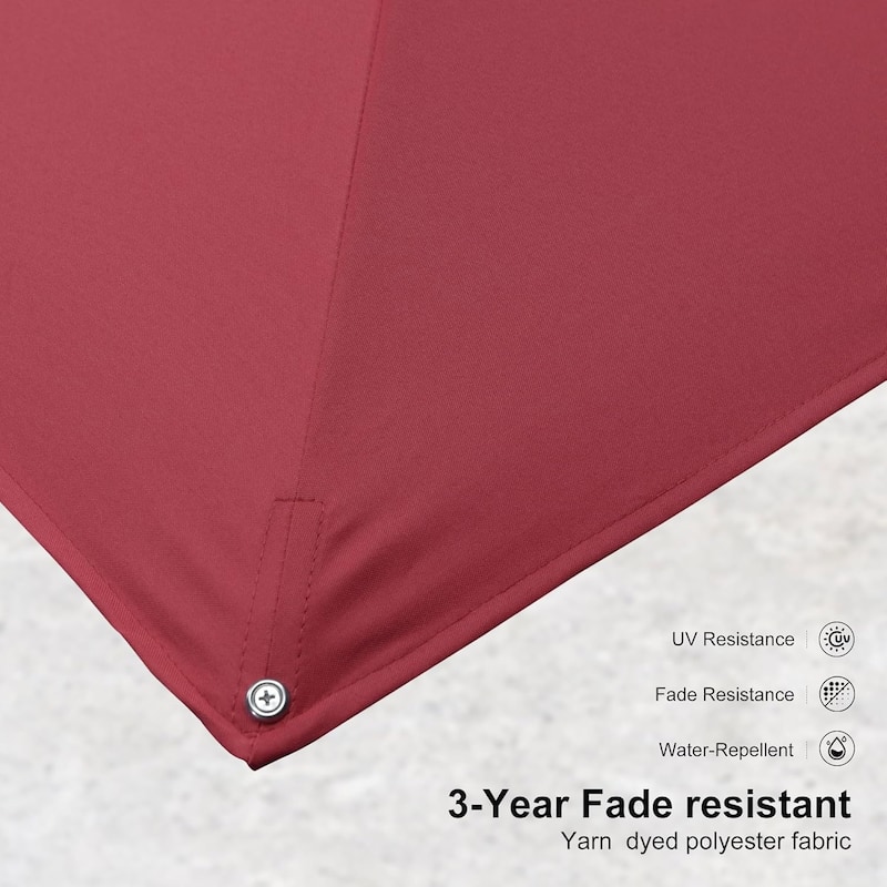 PURPLE LEAF 8 ft White Cantilever Patio Umbrella with 360 Degree Rotation