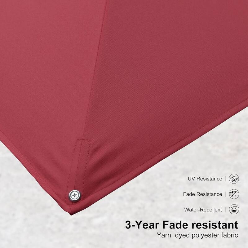 PURPLE LEAF 9 x 11 ft White Cantilever Patio Umbrella with 360 Degree Rotation