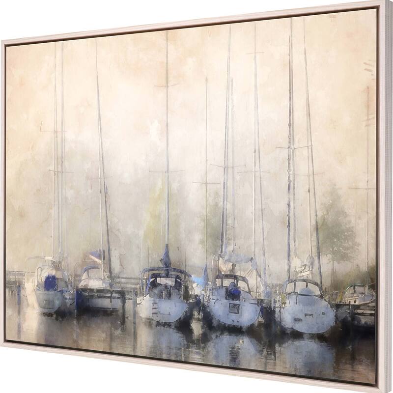 Sailboats in Fog - Giclee on Canvas