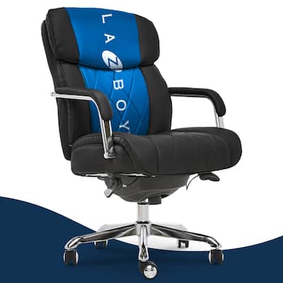 La-Z-Boy Sutherland Quilted Leather Executive Office Chair - High Back with Lumbar Support