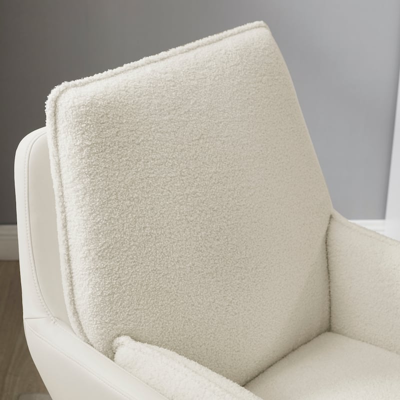 Marcia Swivel Sherpa Chair Accent Chair