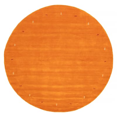 Kashkuli Gabbeh Orange Rug 8'1" x 8'1" - 8'1 x 8'1
