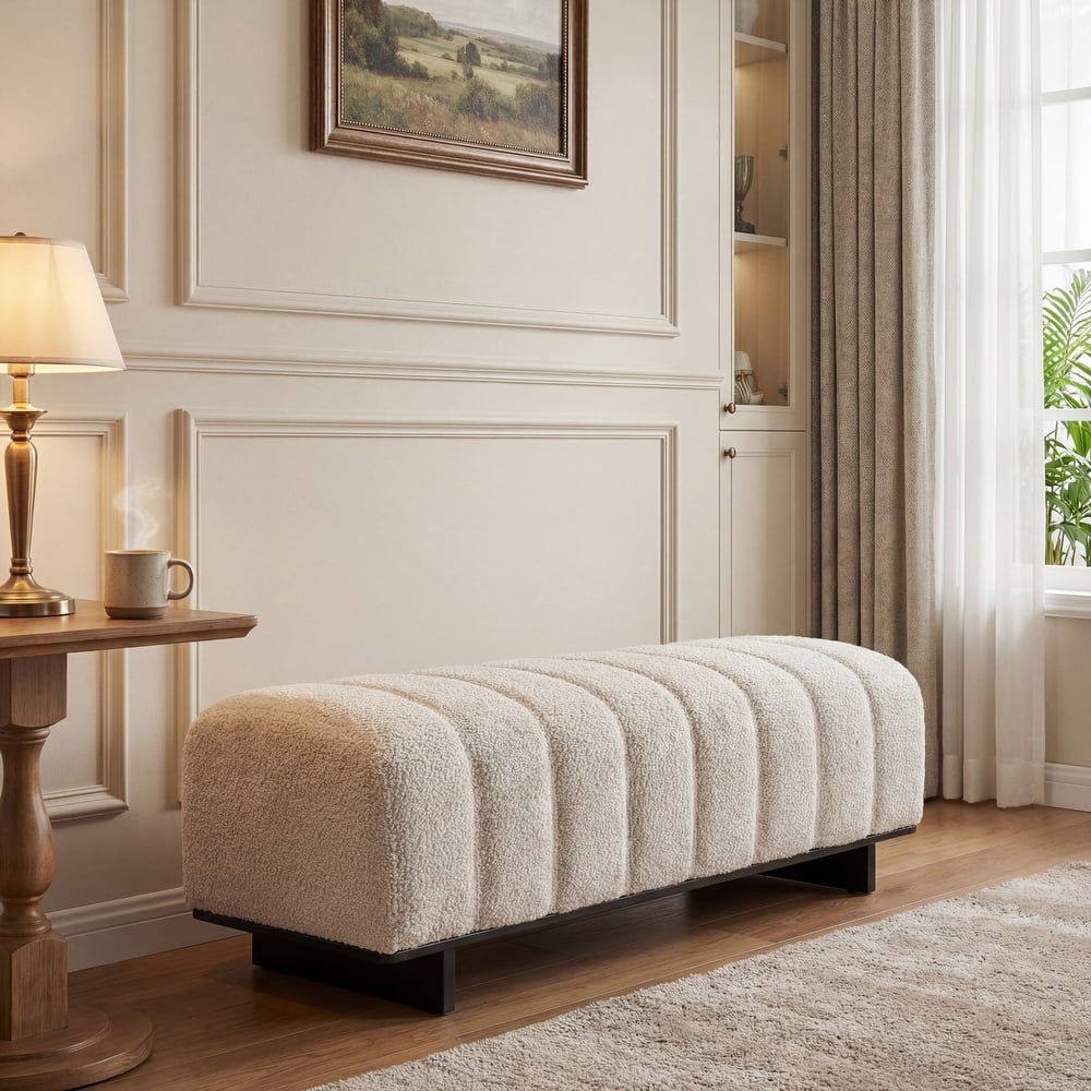 Christopher Knight Home - Modern Upholstered Dining Bench with Tufted Seating