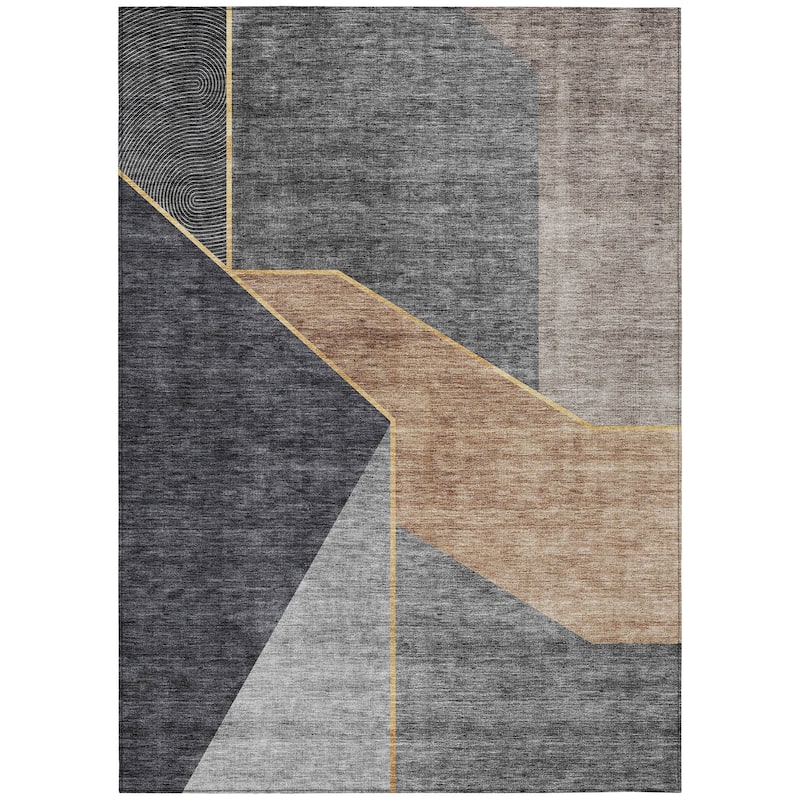 Machine Washable Indoor/ Outdoor Chantille Geo Modern Rug