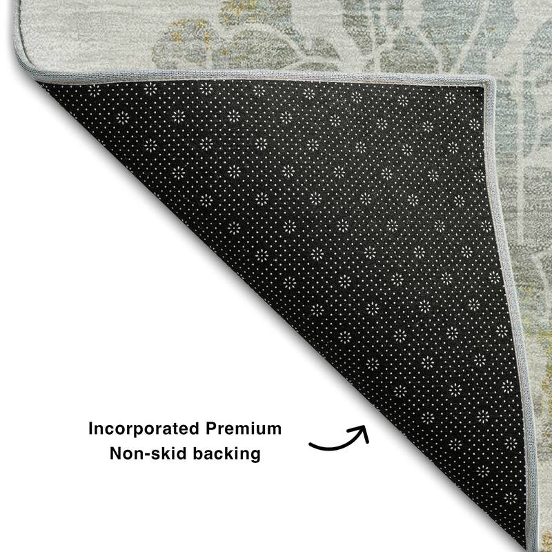 Premium Washable Super Soft Floral Whimsy Mayfield Rug