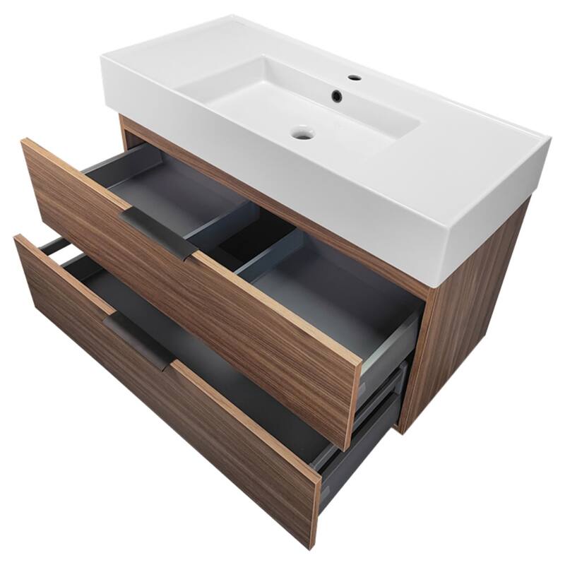 Nameeks Derin-4018-W Derin 40" Wall Mounted Single Basin Vanity Set