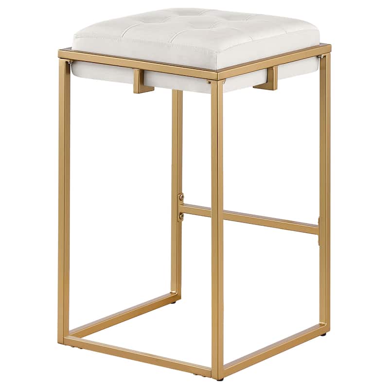 Nadia Upholstered Backless Stool (Set of 2)