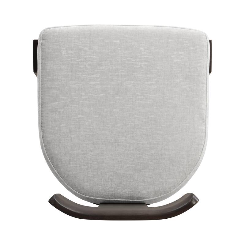 Fabric Dining Chairs Set of 2, T-Back Upholstered Dining Room Chairs with Rubber Wood Legs, Living Room Chairs