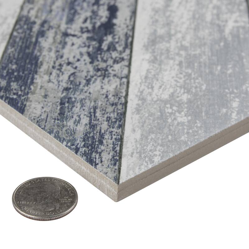 Merola Tile Cassis Sete Blue 9-3/4" x 9-3/4" Porcelain Floor and Wall Tile