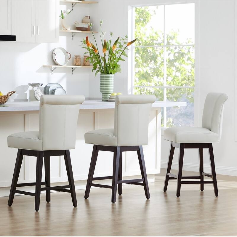 Spruce & Spring Noah Modern Upholstered Counter Height Swivel Barstool Single