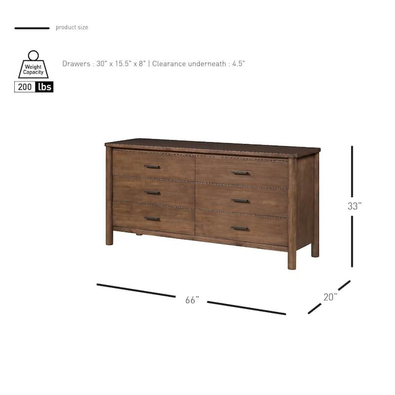 NPD Furniture Bloomfield Dresser 6 Drawers