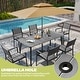preview thumbnail 67 of 67, Pellebant Patio Dining Table Rectangular Aluminum Outdoor Table