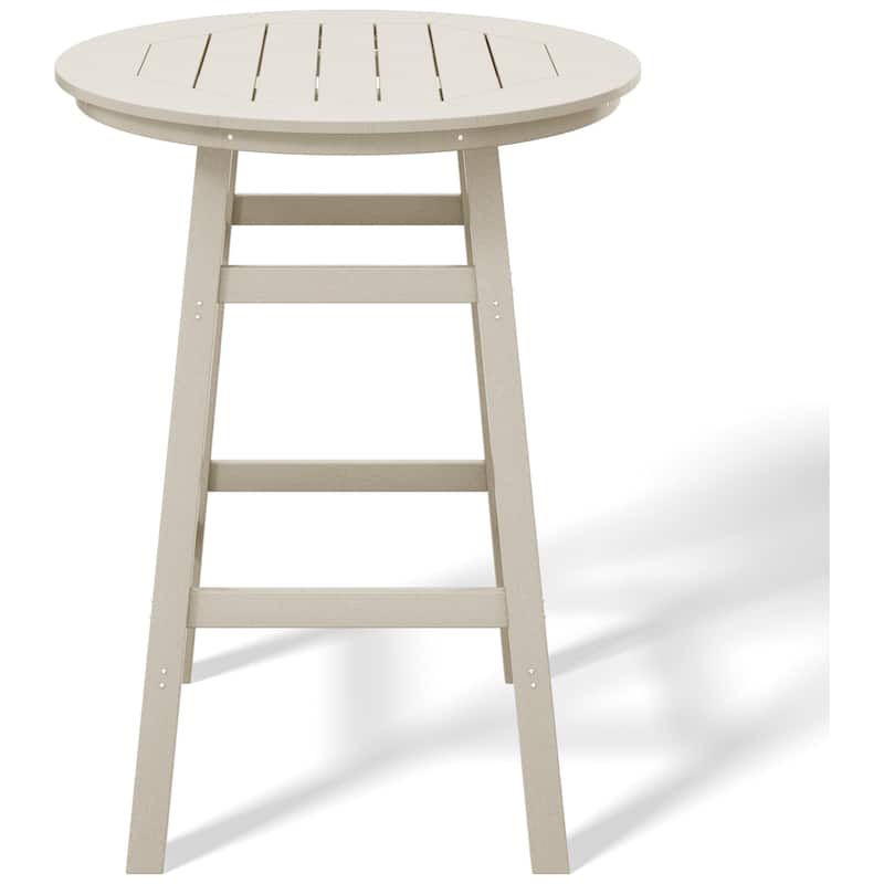 Polytrends Laguna Hdpe All Weather Outdoor Patio 35" Round Bar Table