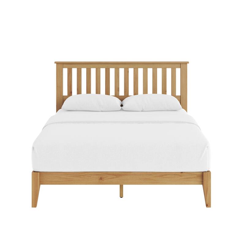 GDFStudio - Malinda Mission Wood Panel Bed with Slat Support