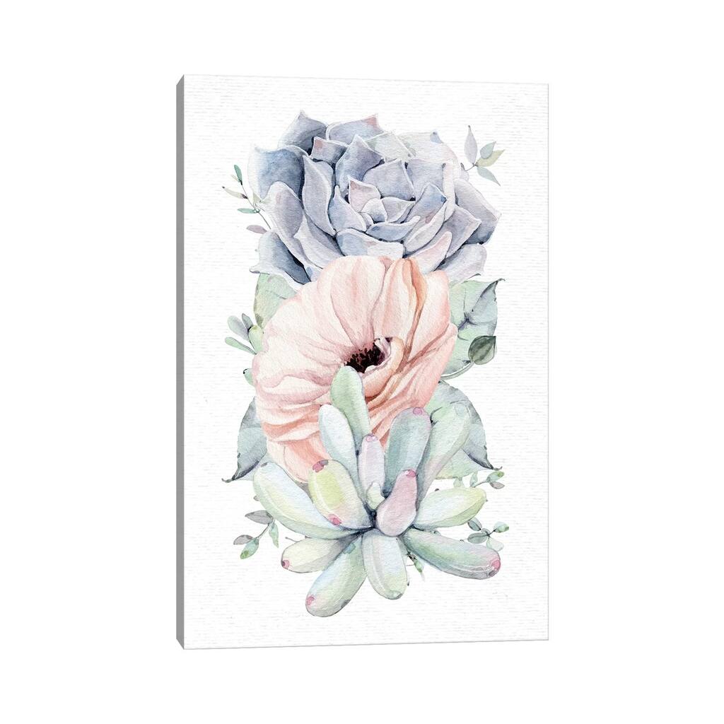 iCanvas "Succulents Southwestern Floral Mint Green II" by Nature Magick Canvas Print