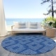 Machine Washable Indoor/ Outdoor Chantille Modern Houndstooth Rug - Bed ...