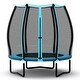 preview thumbnail 1 of 7, Blue and Black Springless Kids Trampoline with Safety Net and Easy Assembly for Indoor and Outdoor Play Blue-Black