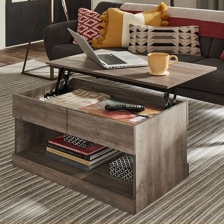 Brindle Rectangular Lift Top Coffee Table, Gray Oak - Bed Bath & Beyond ...