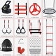 preview thumbnail 9 of 7, 50 ft Ninja Warrior Obstacle Course for Kids with Tree Swing Set, Tree Jungle Gym Outdoor Playset for Backyard