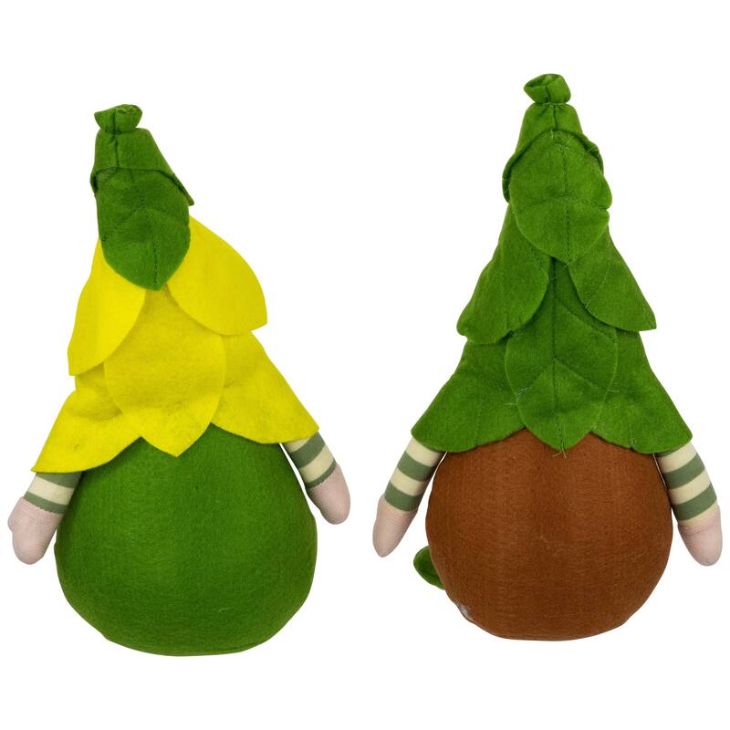 Ladybug Gnome Spring Figures - 11" - Yellow and Green - Set of 2