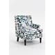 preview thumbnail 1 of 4, Stylish Side Chair Accent Chair Lobby Chair with Wood Frame, White Reading Chair Reception Chair Arm Chair White
