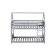 preview thumbnail 28 of 52, Wooden Low Height Twin Over Twin Bunk Bed Kids Bed with Guardrails,Ladder