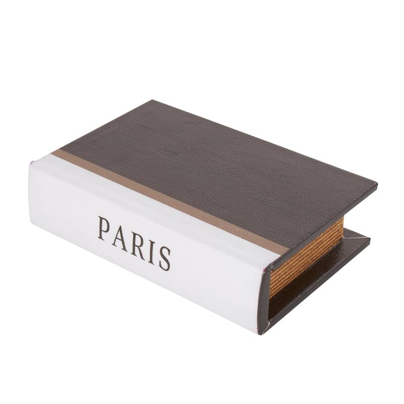 Faux Leather or Linen Fabric Book Storage Box - Set of 3 White, Beige, Black, Red or Light Gray - Roche River Decor