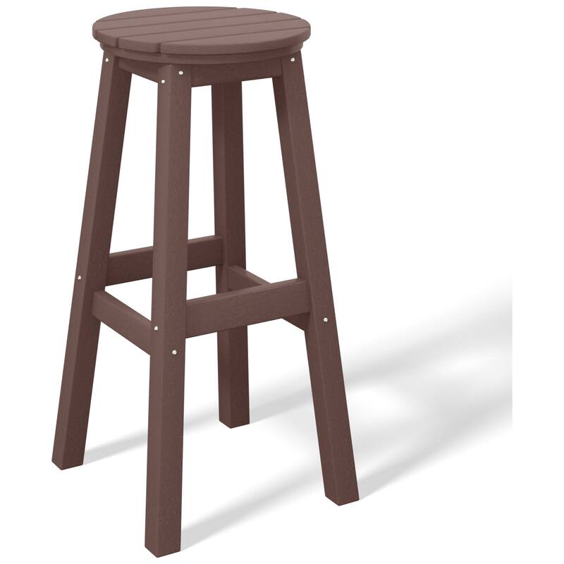 Laguna Hdpe All Weather Outdoor Patio 29" Round Bar Stool (Set Of 2)