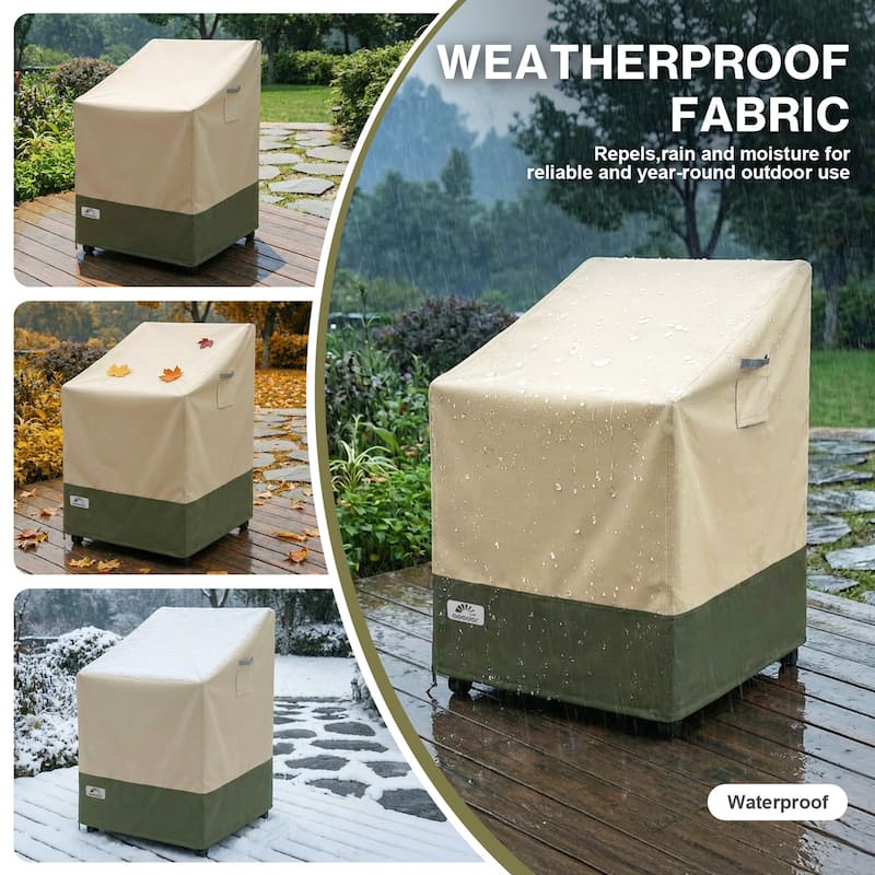 Aoodor Heavy Duty Patio Chair Cover with Air Vents for Stackable Dining Chairs/ Rocking Chair/ Outdoor Swivel