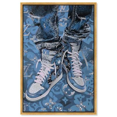 Blue Dreams Sneakers Canvas by Art Remedy