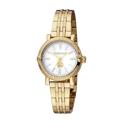 Roberto Cavalli Women RC5L019M0075 Quartz Watch - Gold-Tone