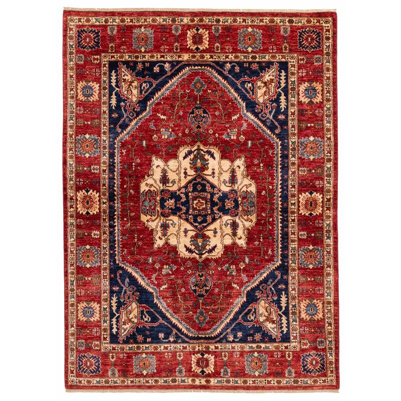 ECARPETGALLERY Hand-knotted Aryana Red Wool Rug - 5'10 x 7'10